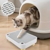Dmnnlp Litter Box Step, Cat Litter Catcher with Wooden Base