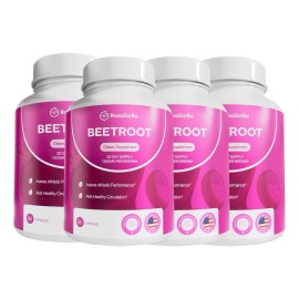 4pc Cápsulas De Remolacha Orgánica 1300mg, Energía Natural