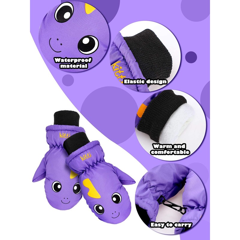 3 pares de guantes de nieve impermeables para niños de