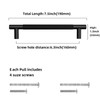 damerin 10 Pack 160 mm Matte Black Kitchen Cabinet Handles