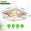 White Hallway Light Fixtures for Ceiling, 2-Light Farmhouse Industrial Flush