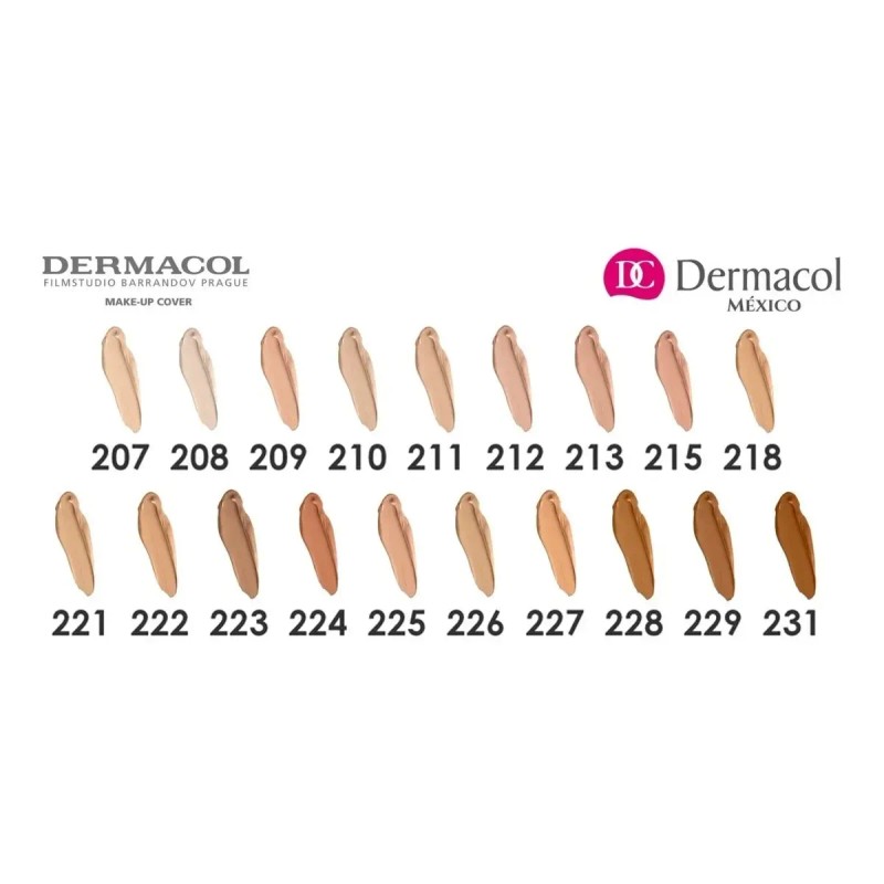Kit Prebase Satin, Maquillaje Make-up Cover Y Polvo Dermacol