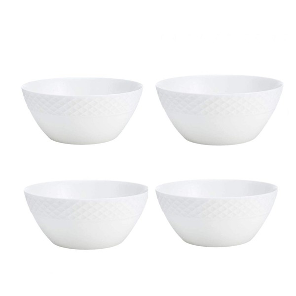 Mikasa Trellis White Fruit Bowl (Set of Four)