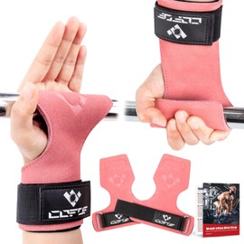 COFOF Leather Lifting Straps for Bodybuilding, Weightlifting, Strength Training & Fitness, Specially Designed for Heavy Weights, Professional Lifting Straps Strength Training for Women and Men