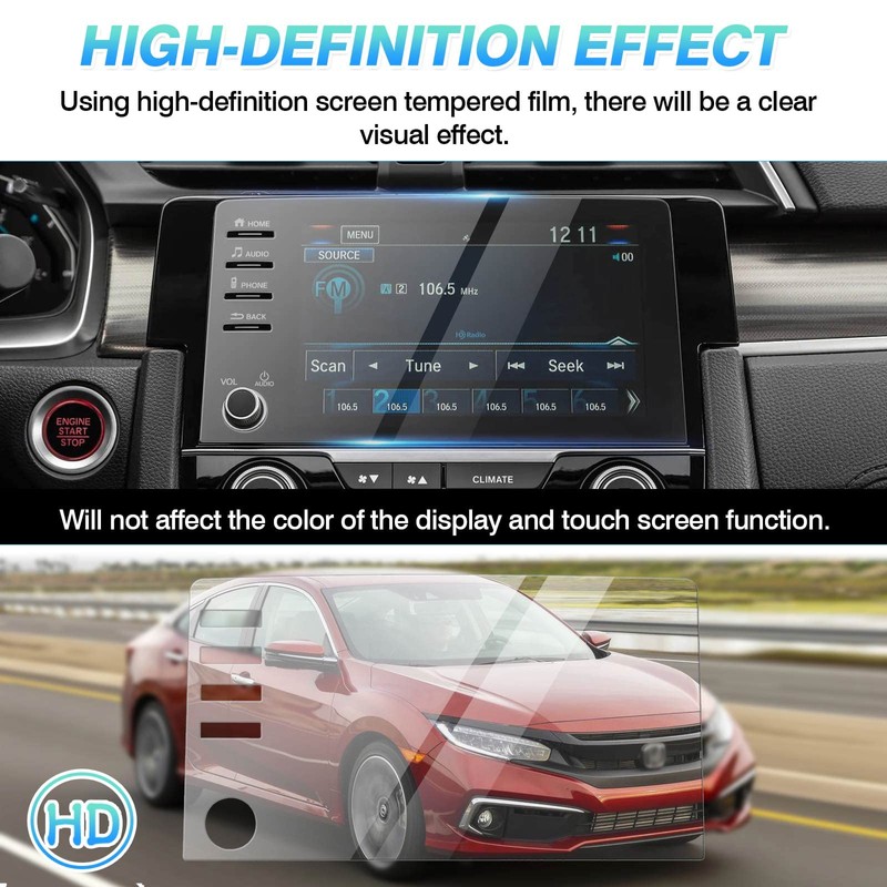 Autorder Custom Fit for Screen Protector 2019-2021 Honda Civic LX