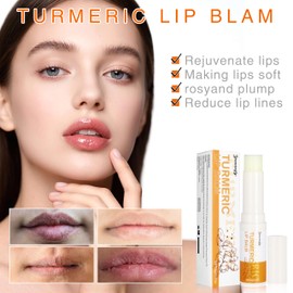 Turmeric Lip Balm for Smokers With Root Oil - Brightening for Dark Lips, Long-Lasting Moisturizer for Dry, Cracked, and Dull Lips - All Natural Hydrating Skin Care, 2 PCS