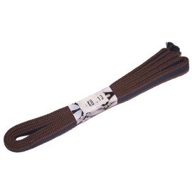 【Banshu Craft】Obi Shime Long 145cm Cord with Pouch 3-bun (Approx. 9mm Width) (#13 Navy Brown) Domestic Sanada Cord Obijime L Size 100% Cotton Hard to Unravel