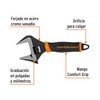 Truper Expert PET-6XA Llave ajustable (perico) 6" boca ancha Comfort