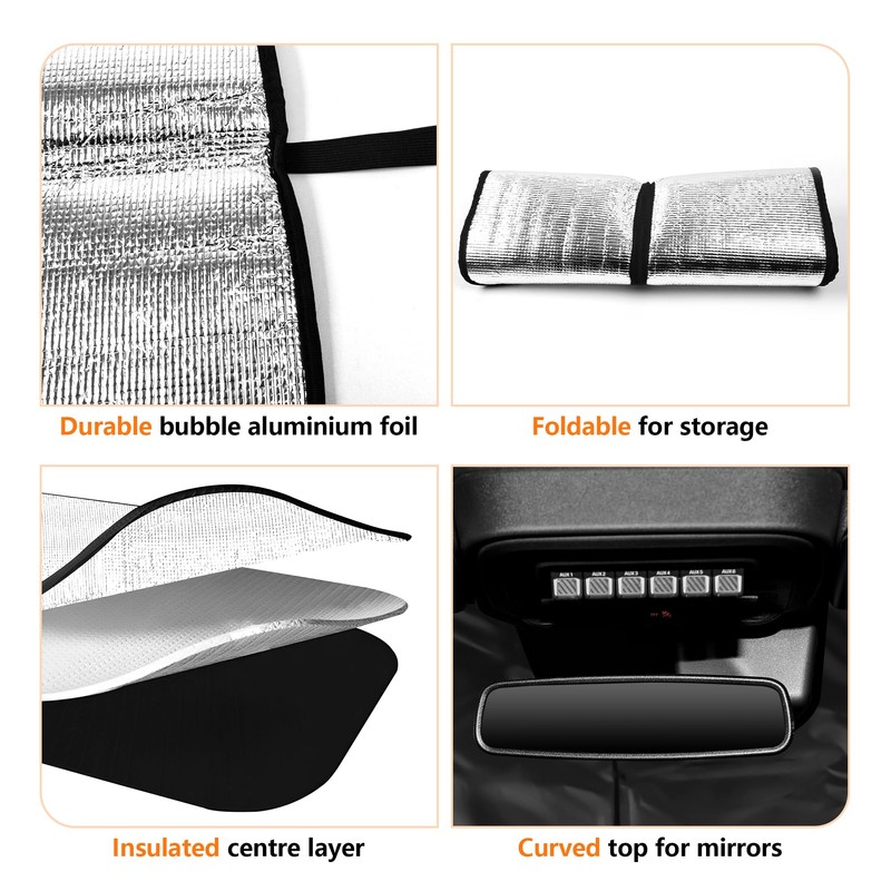 JAKISIMA Windshield Sun Shade, Shade Heat Shield Sunshade Windshield Window