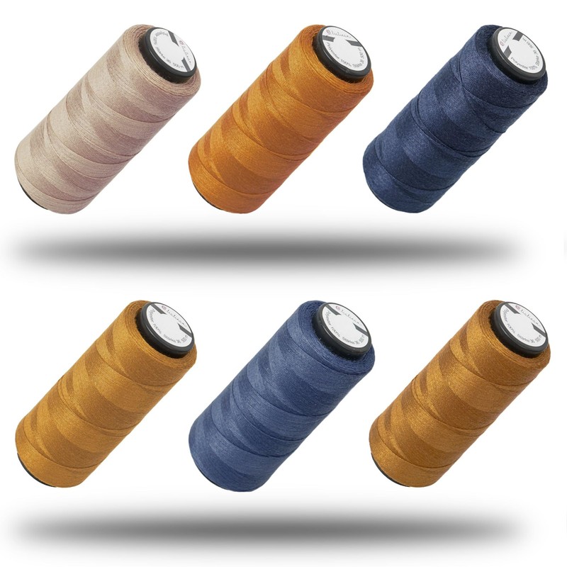 Lialina Jeansgold Denim Thread for Sewing Machine [500 m], Oeko-Tex,