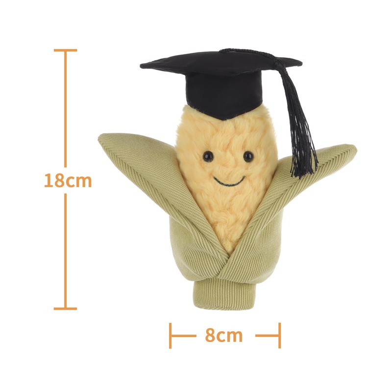 Apricot Lamb Graduation Corn Plush Toys for Children, Soft Cute