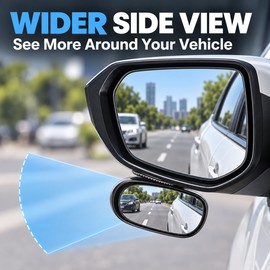 Blind Spot Mirror for Driving – Wide-Angle 360° Adjustable Auxiliary Car Mirror for Lane Changes and Reversing