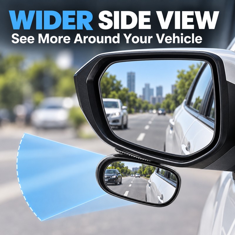 Blind Spot Mirror for Driving – Wide-Angle 360° Adjustable Auxiliary