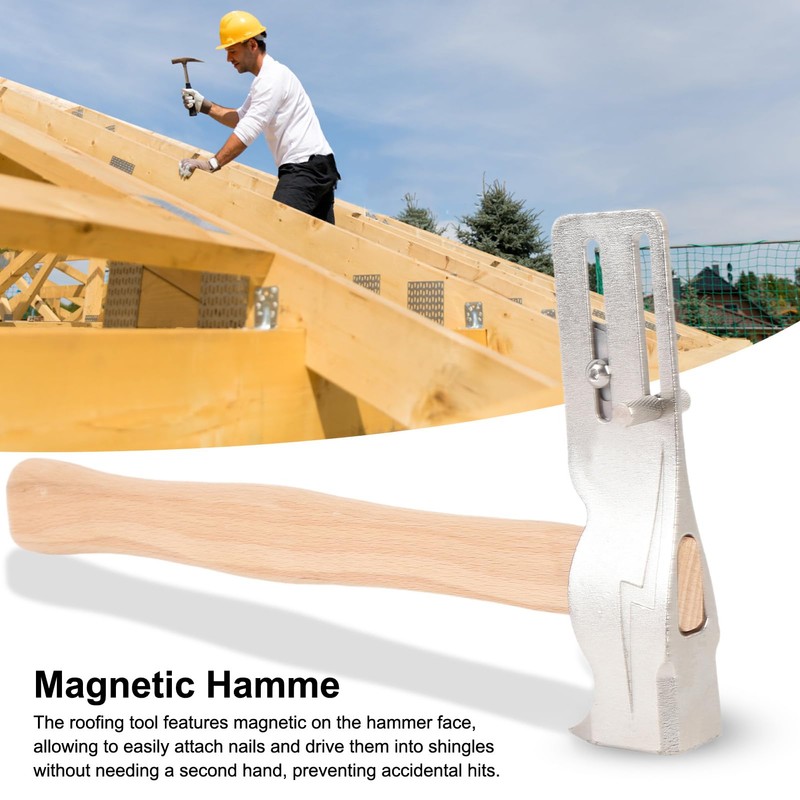 Magnetic Roofing Hammer, Magnetic Hatchet for Roofing Repair, Roofing Axe
