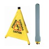 Winco CSF-Set, Caution Sign, Pop-up Safety Cone with Storage Tube