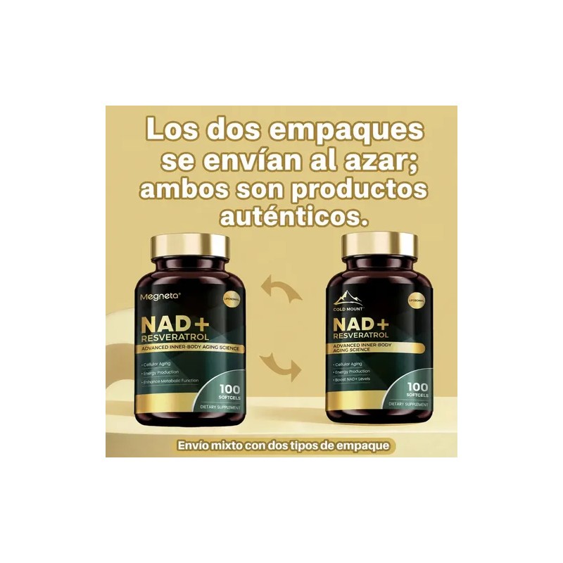 Suplemento Nad+ Resveratrol 100 Softgels