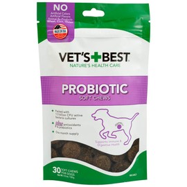 Vet's Best Probiotic Soft Chews Dog Supplements | Supports Dog Digestive Health | Promotes A Healthy Gut | 30 Day Supply