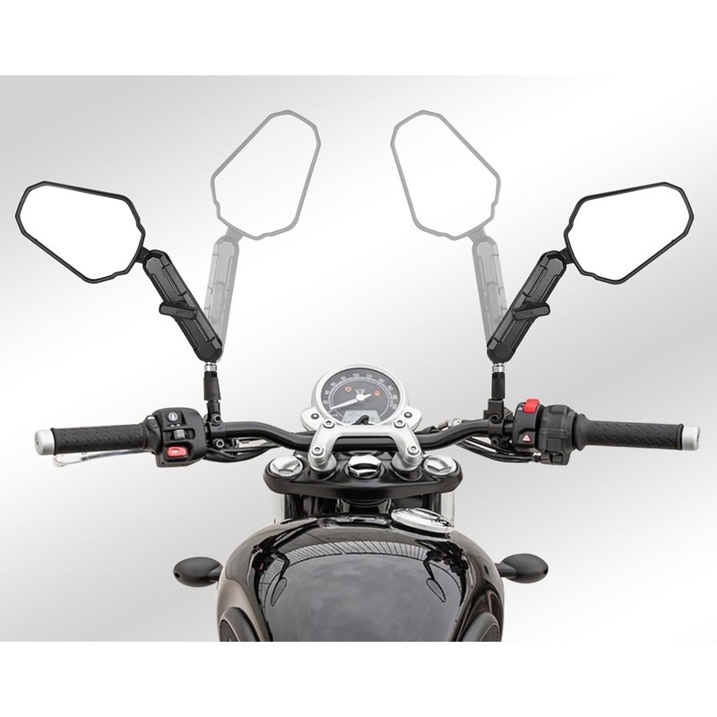 Motorcycle Mirrors, 8mm 10mm 7/8" Handlebar Motorcycle Rear View Mirrors,