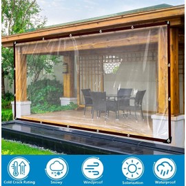 Transparent Tarpaulin with Eyelets Tarpaulin Waterproof 2 x 2 m Transparent Tarp Greenhouse Furniture Dustproof Waterproof Garden Tarpaulin Fabric Tarpaulin Weatherproof for Protection Against Weather