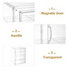Pastry Display Case，4-Tier Adjustable Clear Bread Storage with Magnetic Door，Bread