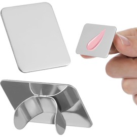 2 anillos para maquillaje de acero inoxidable para maquillaje anillo de amor paleta de maquillaje para mezclar plato de maquillaje para base de maquillaje anillo de uñas maquillaje blanco paleta de