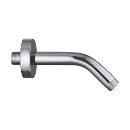 Shower Arm with Flange +Tape,Stainless Steel Shower Head Extension Arm,Wall-Mounted for Fixed Shower Head,6 Inch Chrome