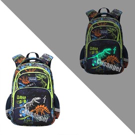 Cusangel 3Pcs Boys Dinosaur Backpack Set with Lunch Box Pencil Case, Dinosaur Backpack for Kids