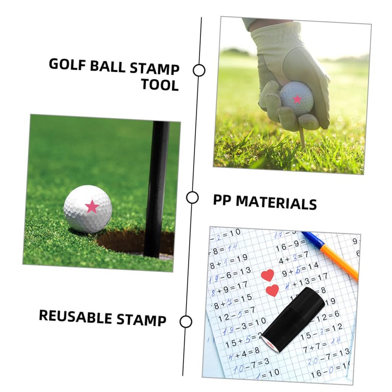 Operitacx 2pcs Golf Ball Marker Stamp Heart Shape Mark Stamp