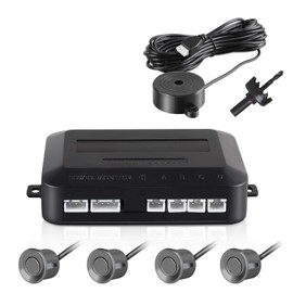 Parking Sensor Aolead Car Reversing Sensors Backup Radar System Buzzer Alarm with 4 Back Sensors - Grey