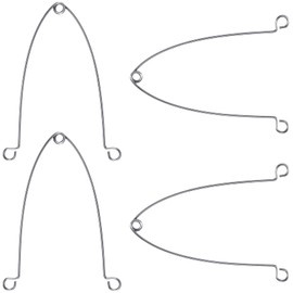 Isslly 4Pcs Spring Clips for Recessed Light Fixtures, Metal Torsion Spring Clips, Spring Clip Replacements for Bathroom Fan, Ceiling Exhaust Fan, Shower Recessed Lighting Trim -Silver