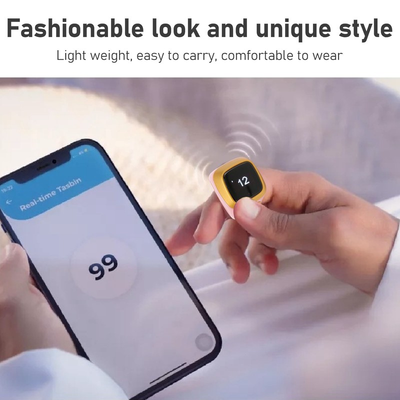 Smart Counter Ring with 0.49in Screen Support APP 20mm CNC