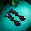 Flyonce Women's Rhinestone Crystal Wedding Fashion Long Teardrop Dangle Chandelier