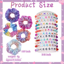 kaixiaoru 12Sets Friendship Bracelets Set,Include Scrunchie and Bracelet for Birthday Party Celebration Party Supplies.