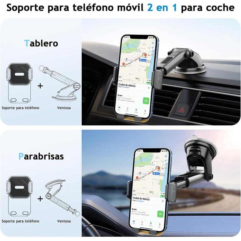 Eynshoo Soporte para Celular Automovil de Ventosa con Rotacion 360°