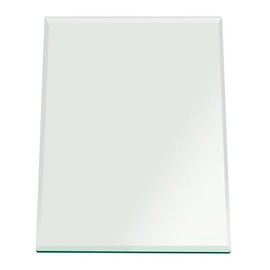 Fab Glass & Mirror Rectangle Glass 1/2" Thick Beveled Tempered Radius Corners, 24" L x 48" W