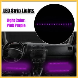 REPAIROCK 10 Pcs 30cm 1ft Interior Universal LED Strip Light 12V Flexible Waterproof Underglow Lights for Cars Truck Motorcycles Boat Purple Light Auto Replacement Parts