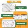 HIGHRAZON Magnetic Basketball Coaches Clipboard, White Double-Sided Dry Erase Coach