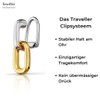 Traveller Clip-On Earrings – Gold-Plated / Platinum-Plated / Bicolour, Crystal
