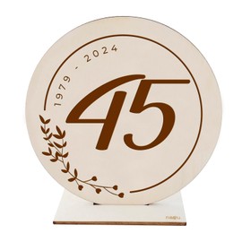 nagu® ES- Gifts for Anniversary, Golden Wedding, 45th Birthday, Greeting Card or Topper, Original Decoration Ideas for Men or Wife, Mum and Dad, Mum Dad (45)