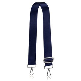 A ALLZEDREAM Correa de Hombro Bolso Bandolera Ancho Reemplazable Ajustable, Azul Marino Gancho Plateado