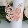 Lavandi 100pcs 3D New Butterfly Paper Napkin Rings Weddings Party