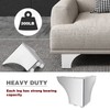 Wkmamo Pack of 4 Metal Triangle Furniture Feet, 10 cm