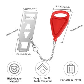 Portable Door Lock - Anti-Theft Travel Lock for Added Safety and Privacy in Hotels and Homes
