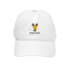 CafePress Festive Chick Cap Unique Adjustable Baseball Hat White