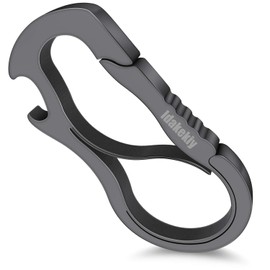 Idakekiy Full Stainless Steel Anti-Lost Keychain Carabiner Mutil Function Home Tool with Bottle Opener for Home Small Version