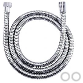 Vinabo G1/2" Stainless Steel Shower Hose 150cm Shower Hose Explosion Resistant High Temperature Twist Proof Chrome Long Shower Hose Silver