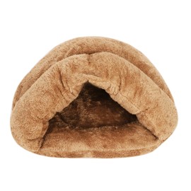 Cozy Cave Dog Bed Dog Cat Sleeping Bag Cave Cuddle Dog Bed with Hood Soft Plush Dog Calming Bed Pillow Dog Tent Snuggle Cave Dog Cuddler Cushion Warm Dog Igloo Bed House for Small Medium Puppy