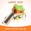BESNEW 3 in 1 Enlarged Guinea Pig Hammock with House