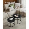 VASAGLE Round Coffee Tables, Set of 2 Nesting Tables, Modern