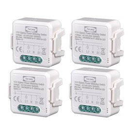 Yueyang Zigbee Schalter 16A mit elektrischem Verbrauchsmessgerät, Relais Power Metering Smart App Steuerung, Ein/Aus Steuerung, kompatibel mit Alexa Echo und Google Home, Relais 3680W (4)